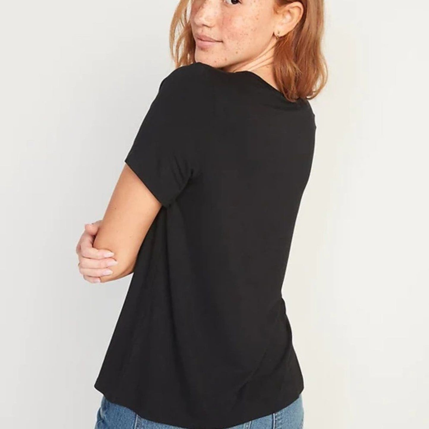 Old Navy Luxe Crew-Neck T-Shirt for Women Medium