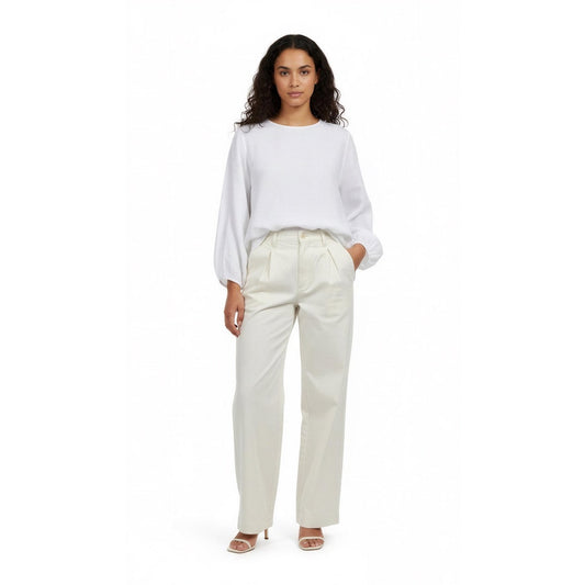 NWT Alex Mill Women's Dress Pants Size 2 Beige Double Pleat Twill Straight Leg