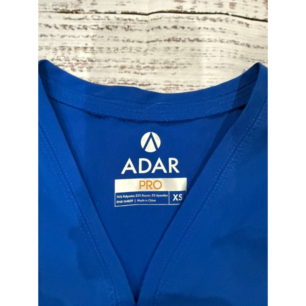 Adar Pro Women's Scrub Set XS Royal Blue V-Neck Top & Pants Workwear