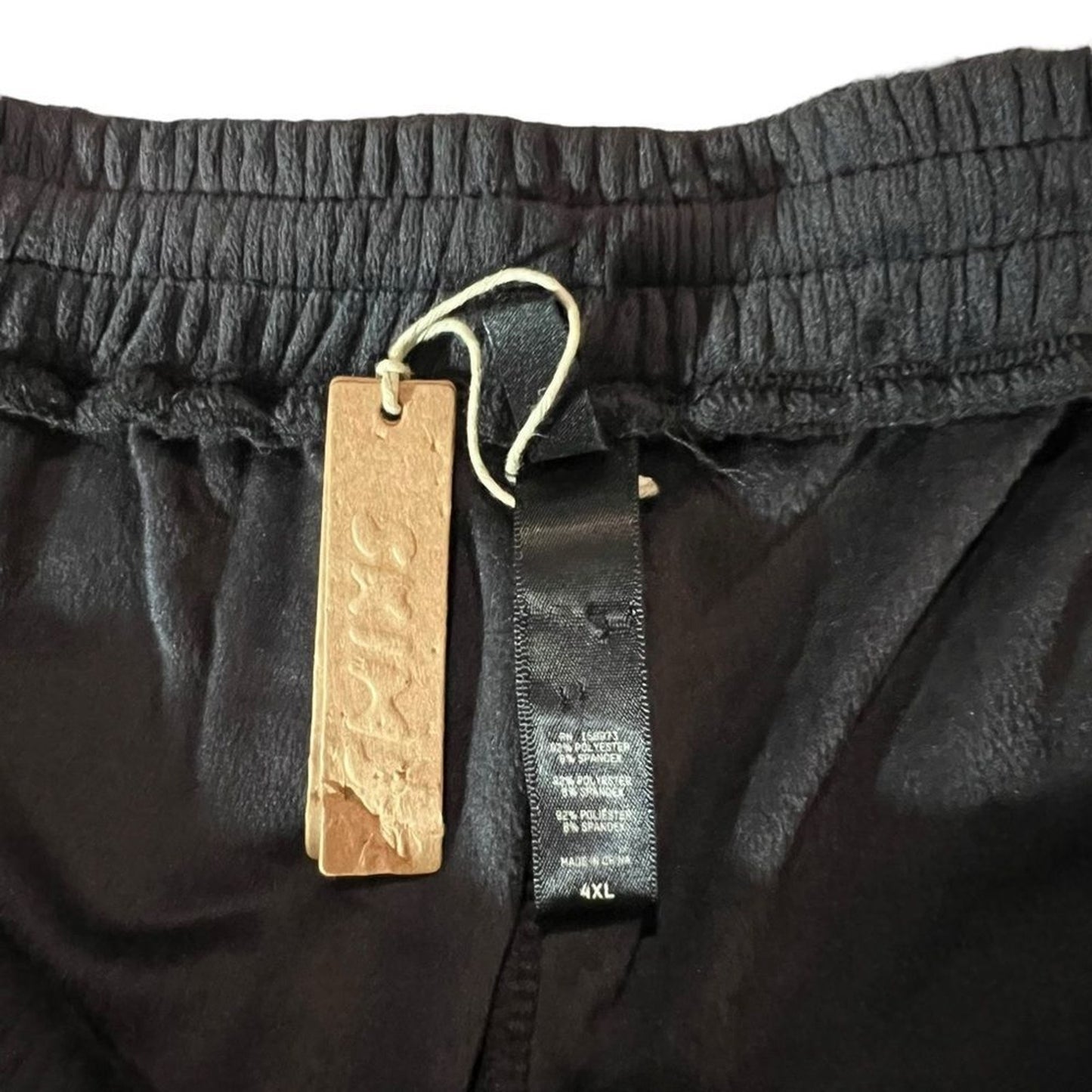 NWT SKIMS Jogger Sweatpants Womens Size 4XL Black Elastic Waist Pockets