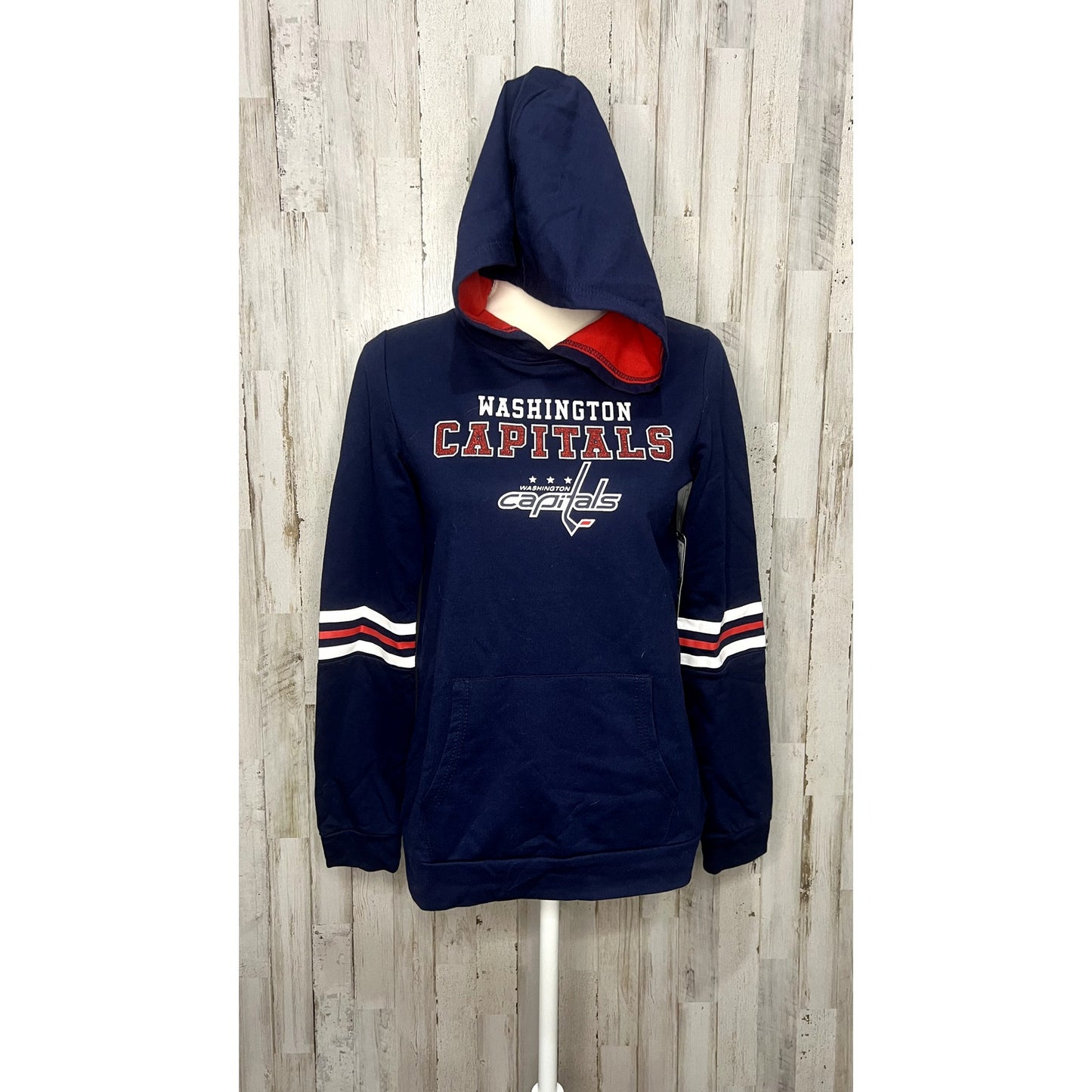 NWT NHL Washington Capitals Kids Pullover Hoodie Blue Size XL