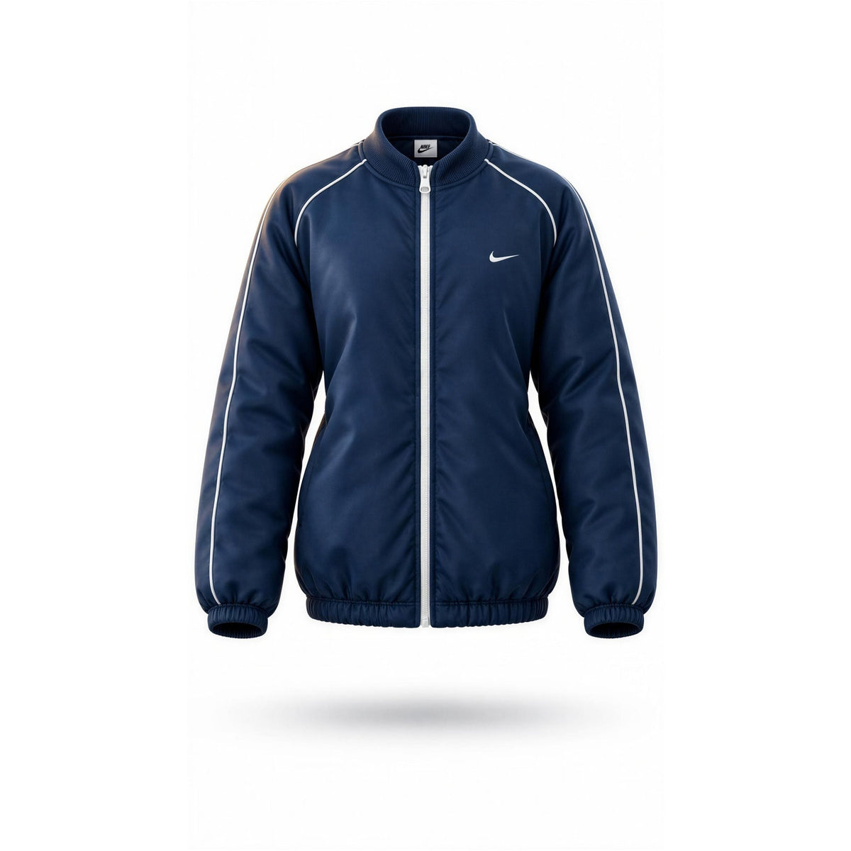Nike Windbreaker Jacket Mens 2XL Navy Blue White Full Zip
