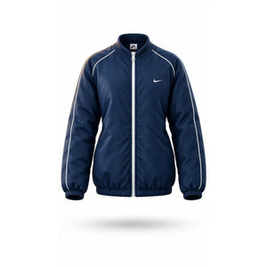 Nike Windbreaker Jacket Mens 2XL Navy Blue White Full Zip