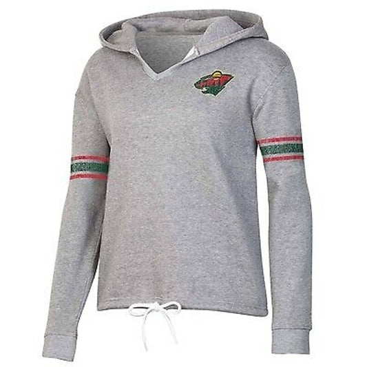 NWOT Minnesota Wild Women's Gray Pullover Hoodie Size Large NHL Fan Apparel