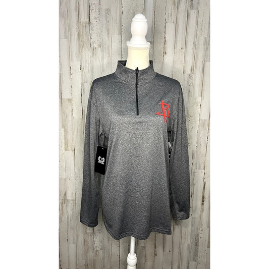 NWT NBA Ultra Game Houston Rockets Men's Quarter-Zip Pullover Gray Size Small