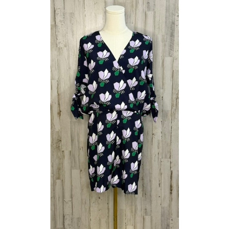 NWT MareMare Women's Cold-Shoulder Floral Romper Navy Size Large Party/Cocktail