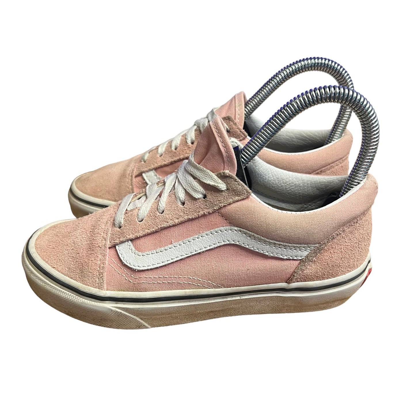 Vans Old Skool Pink Suede Lace-Up Skate Shoes Sneakers Kids Size 2.0