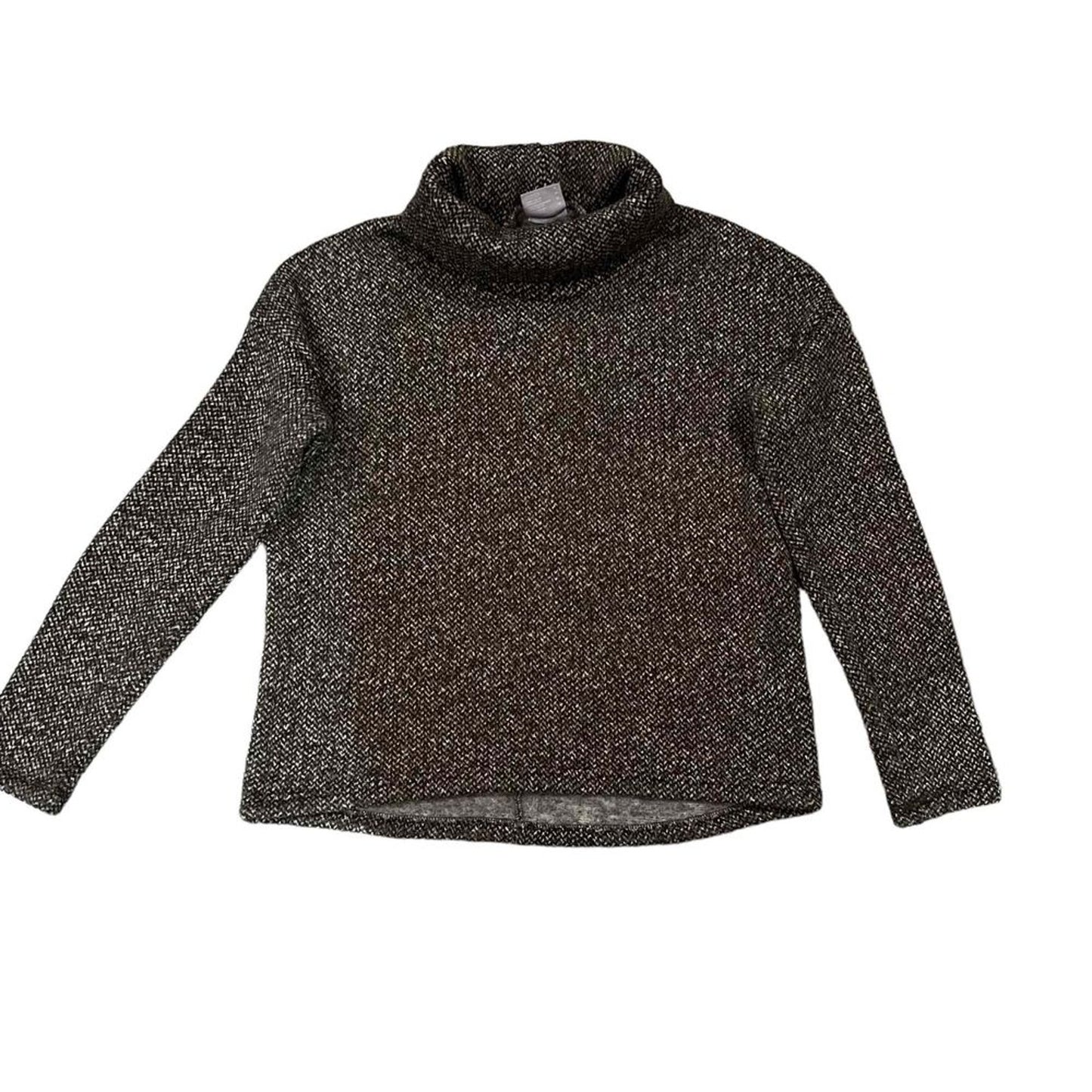 Columbia Sweater Womens Medium Brown Marled Cowl Neck Pullover Long Sleeve