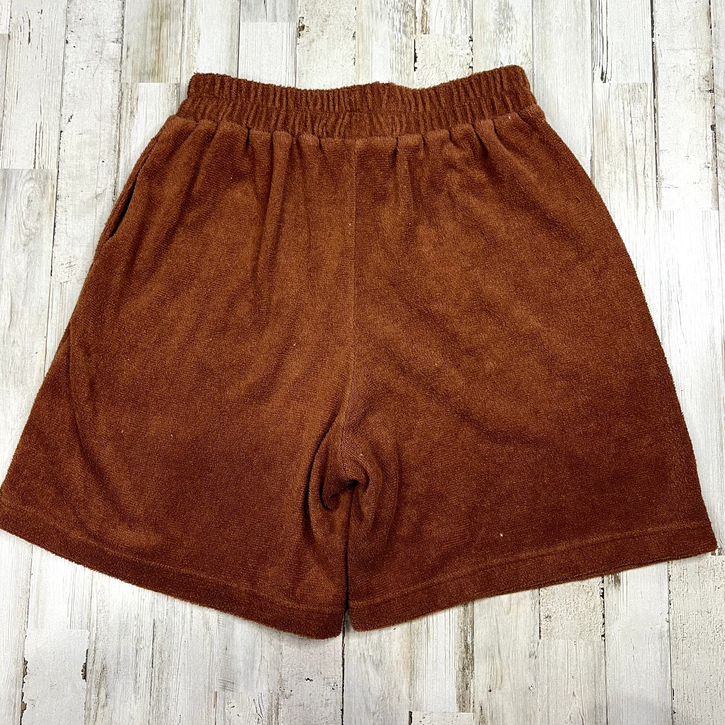 FP Beach Free People Women XS Terry Shorts Brown Casual Soft Fabric Side Pockets