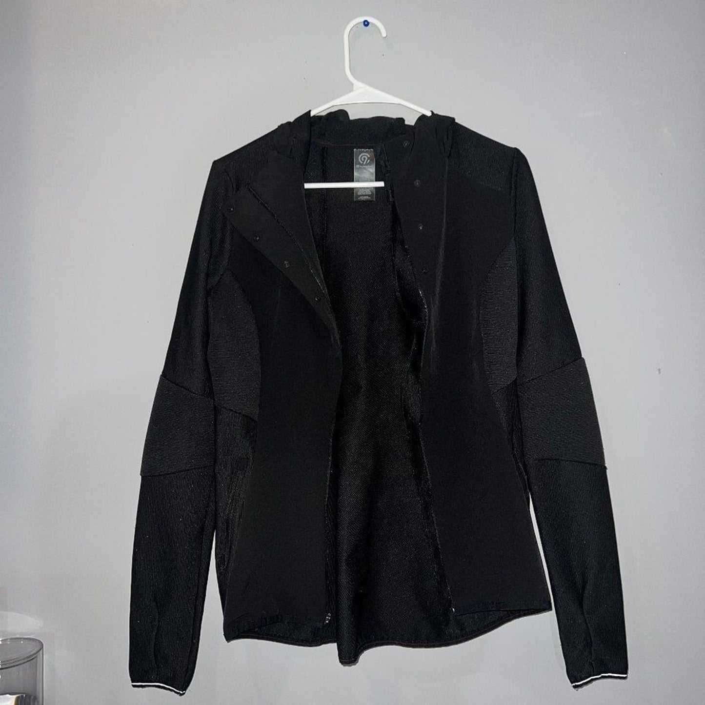 Champion C9 Jacket Womens Size Small Black Hooded Full Zip Athletic Stretch