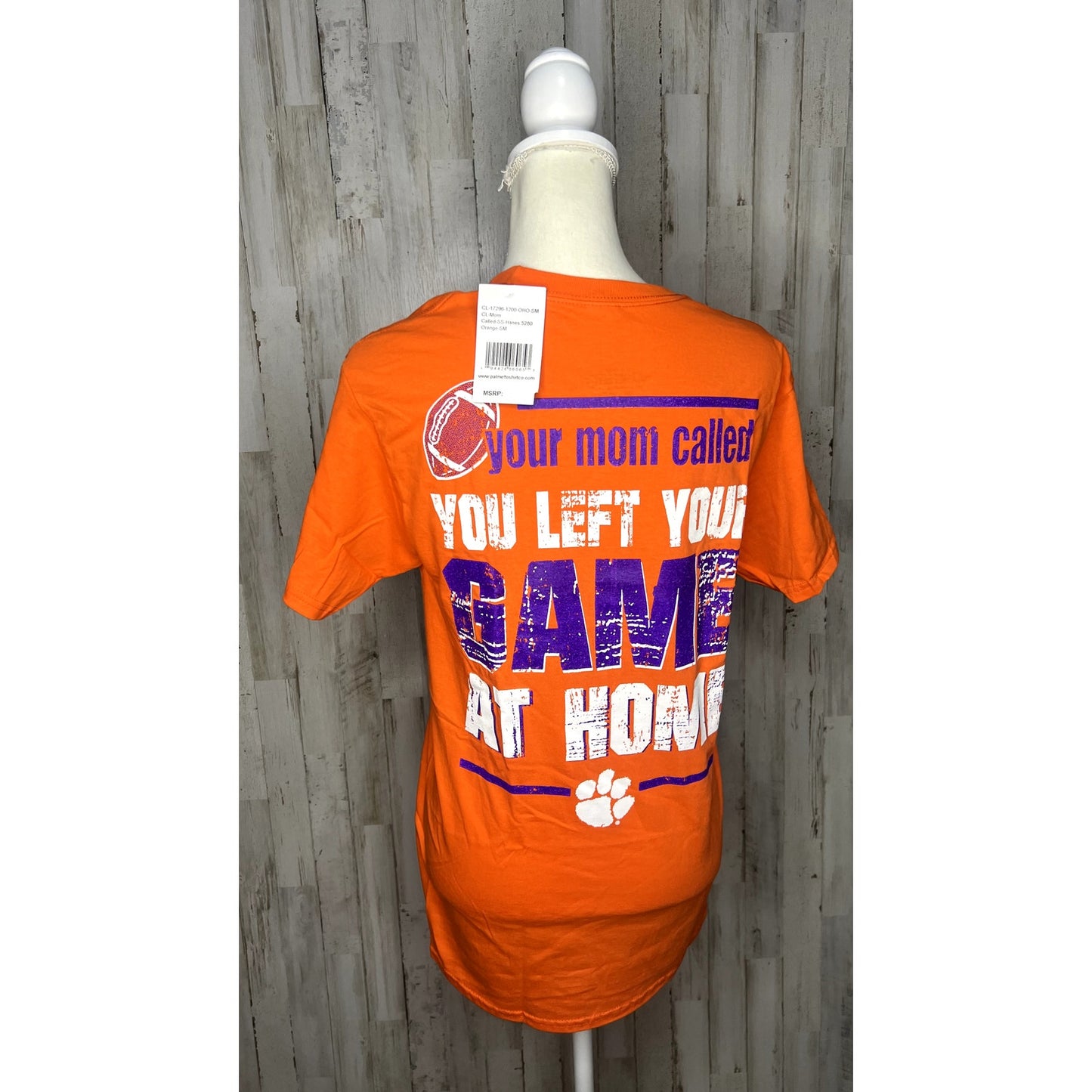 NWT Clemson Tigers "Your Mom Called" Orange Graphic Unisex T-Shirt Size XL