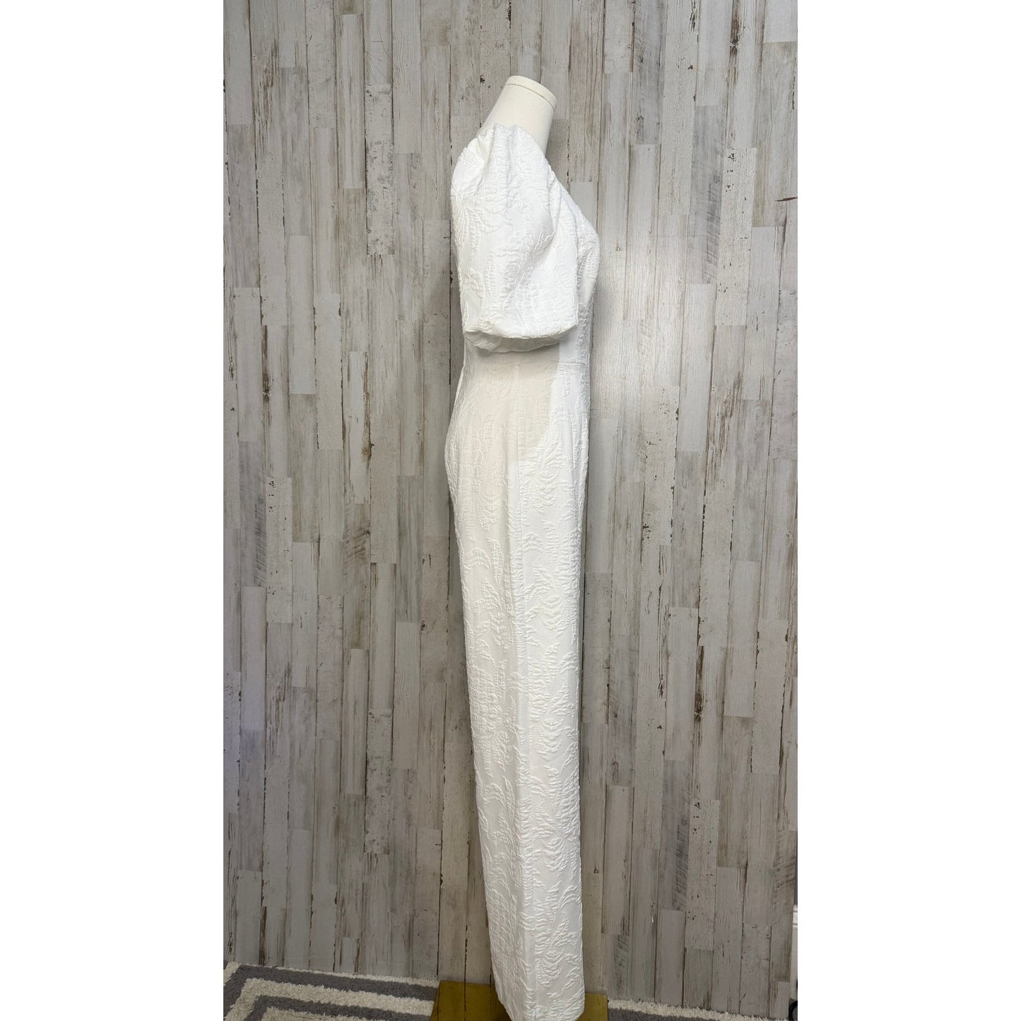 NWT Lilly Pulitzer White Jacquard Kirrabelle Short Sleeve Jumpsuit Size 00