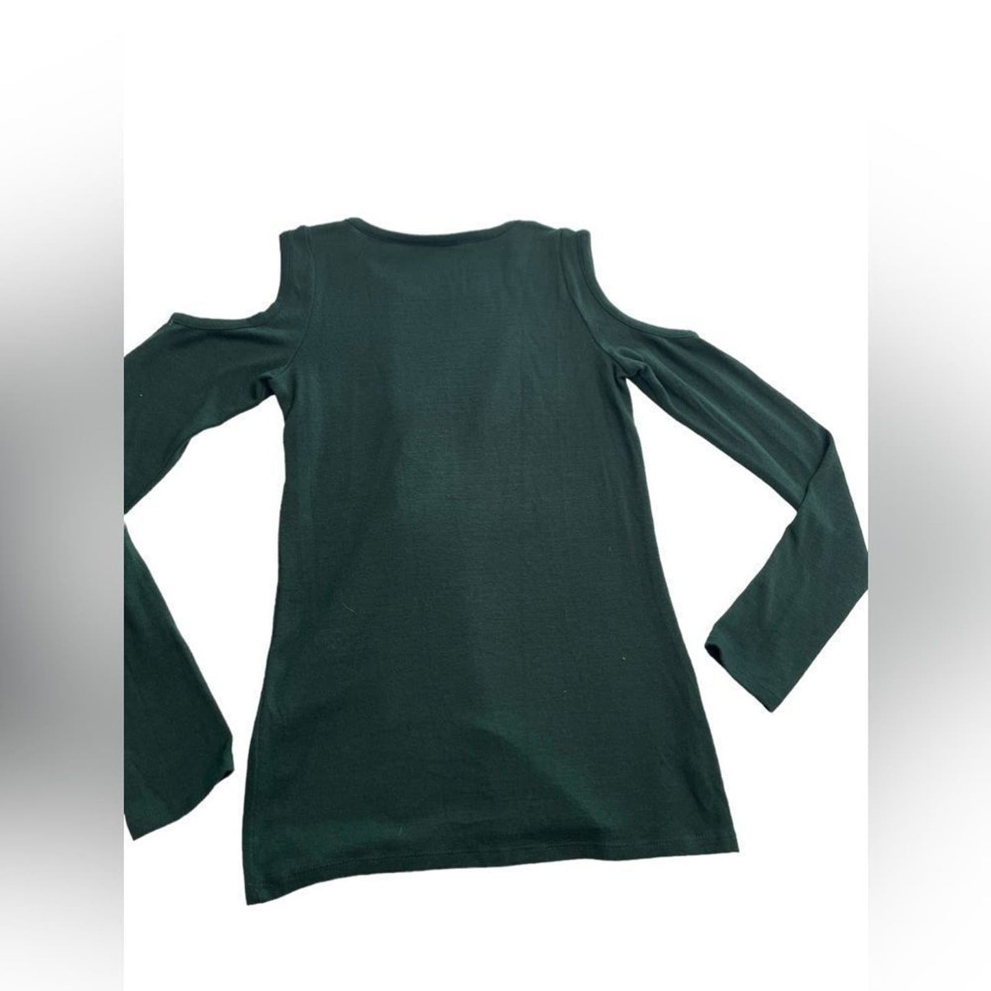 Aritzia Wilfred Free Forest Green Cold Shoulder Womens Blouse S Top Shirt