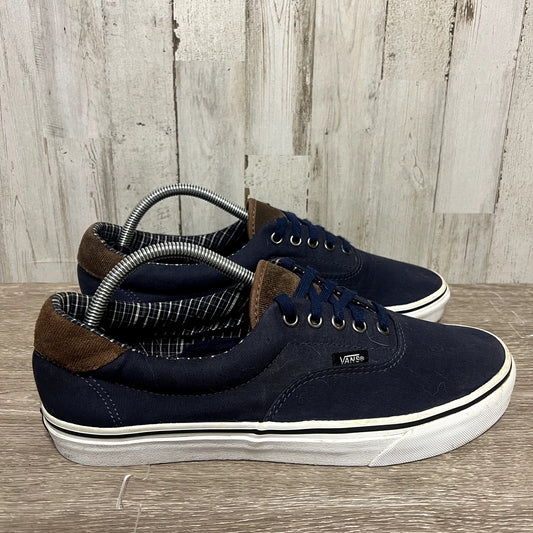 Vans Men's Era 59 Skate Shoes Size 10 Navy Blue/Brown Leather