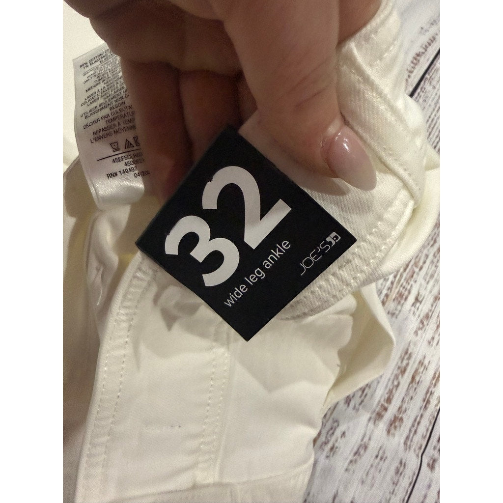 NWT Joe's Jeans Women's Wide-Leg Ankle Jeans White Size 32