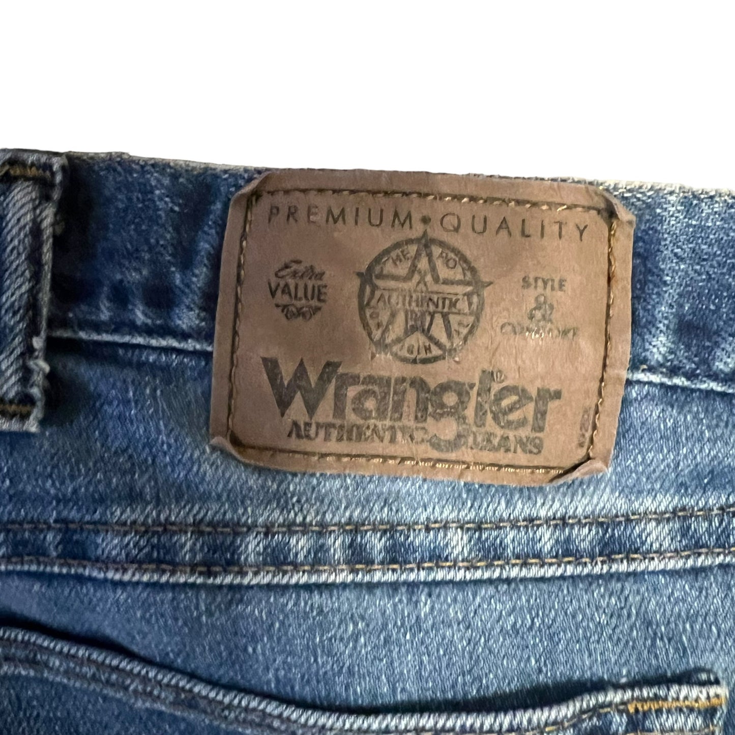 Wrangler Men's Straight Leg Jeans Size 48x30 Blue Denim Stone Wash