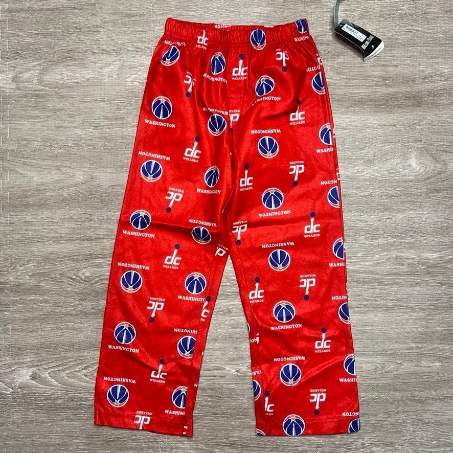 NWT Washington Wizards NBA Kids Pajama Pants Red Basketball Fan Gear Size Large