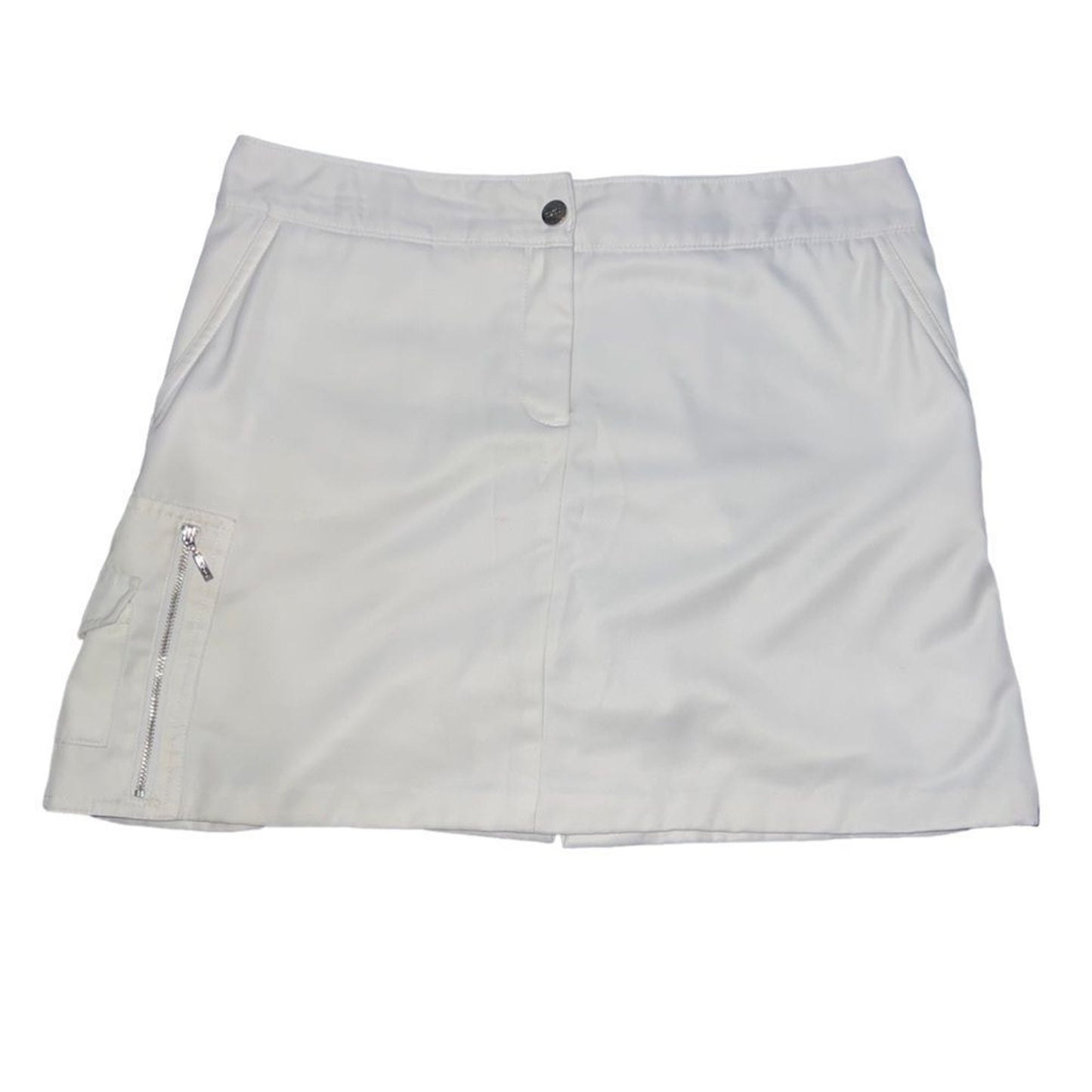 IZOD XFG Skort Womens Size 10 White Golf Knee Length Side Zip Pocket