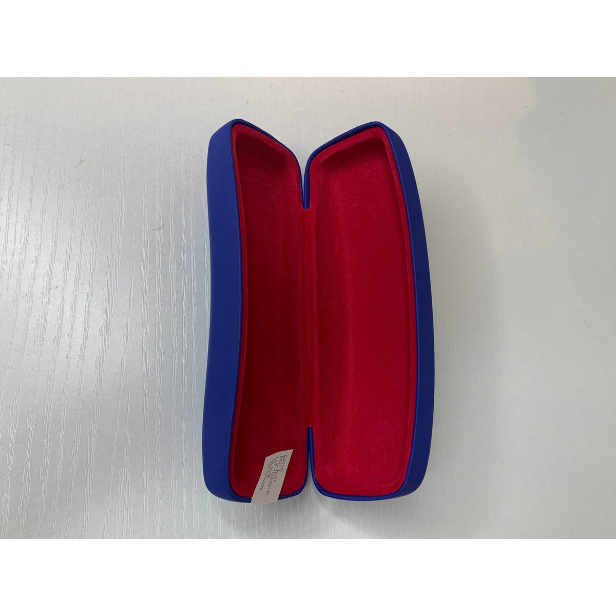 Ray-Ban Blue Hard Shell Eyeglass Case Red Velvet Lined Sunglasses Box Gold