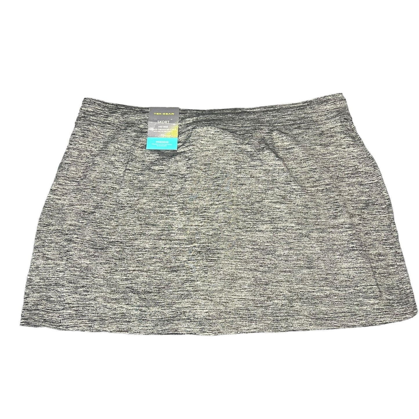 NWT Tek Gear Women's XXL Heather Gray Casual Athletic Skort - Yoga Tennis Golf