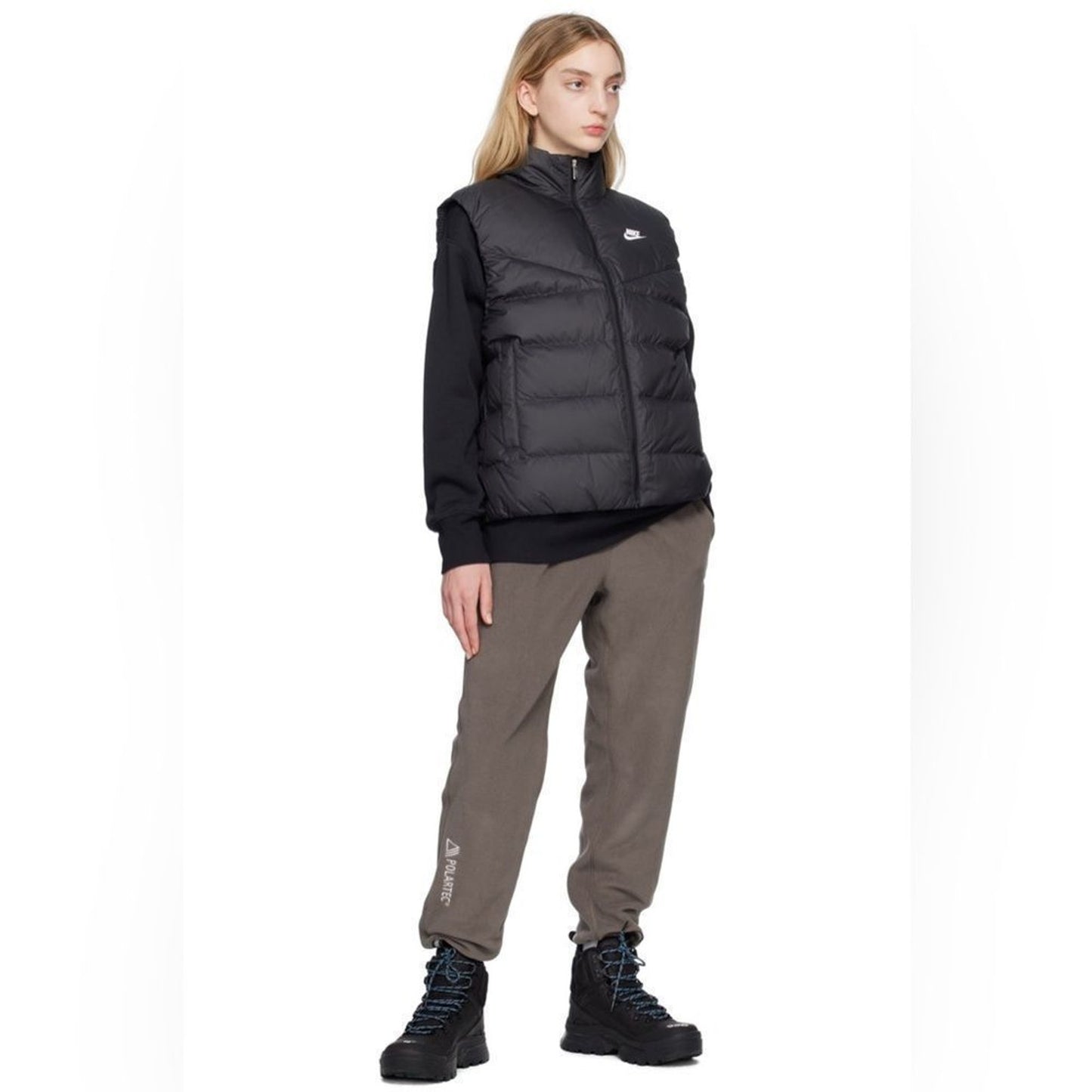 NWT Nike Sportswear Therma-FIT Windrunner Puffer Vest Womens 2XL Black