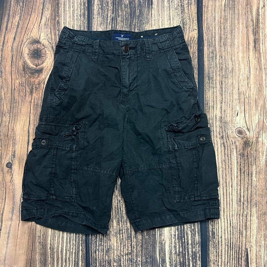 American Eagle Men's Cargo Shorts Black Size 26 Casual Summer Wear