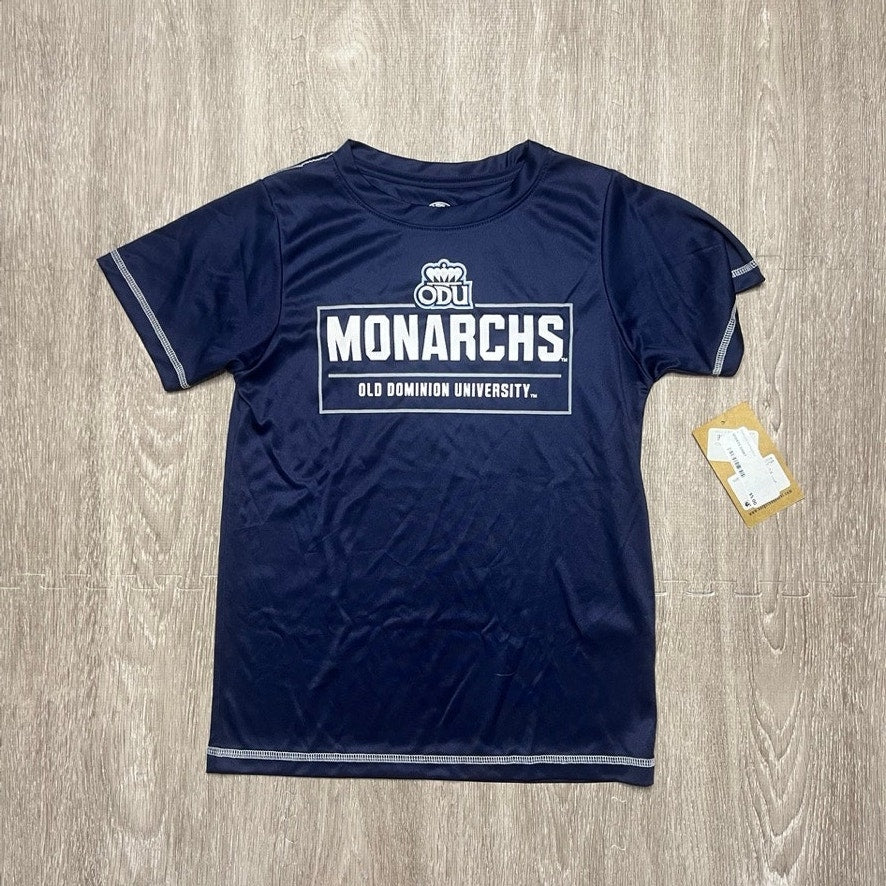 NWT Old Dominion Monarchs Unisex Kids Blue Graphic T-Shirt Size Small