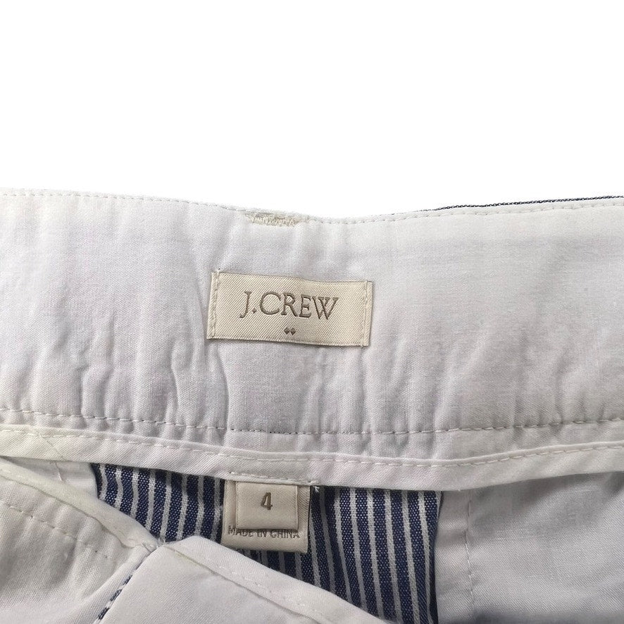 J. Crew Women's Blue Striped Seersucker Short Shorts Size 4 Casual Summer