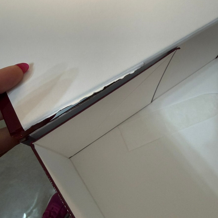 Gucci Large Red Glossy Gift Box White Logo Rigid Display 18x15x6 DAMAGED