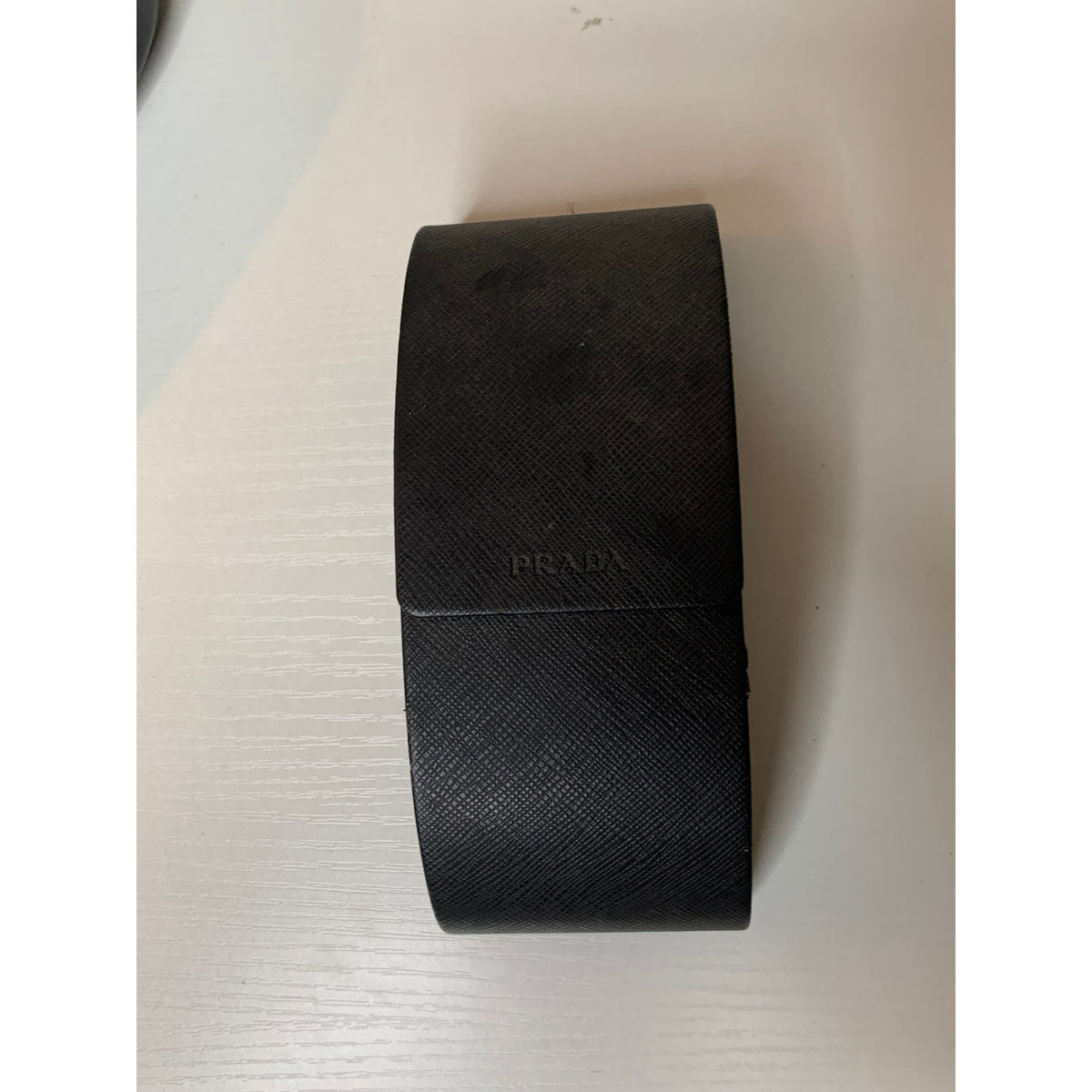 Prada Eyeglass/Sunglasses Case Unisex One Size Black Logo Solid Modern