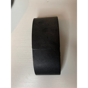 Prada Eyeglass/Sunglasses Case Unisex One Size Black Logo Solid Modern