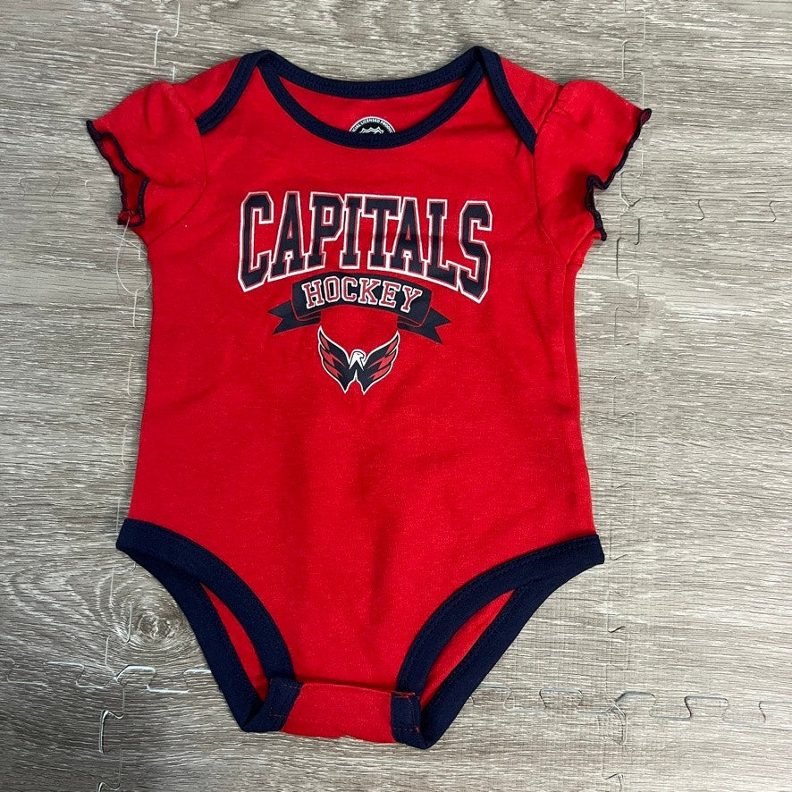 NWT Washington Capitals Infant Bodysuit 3-Pack Multicolor Unisex 12 Months