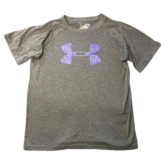 Under Armour Youth Medium Gray Short Sleeve Heatgear Activewear T-Shirt