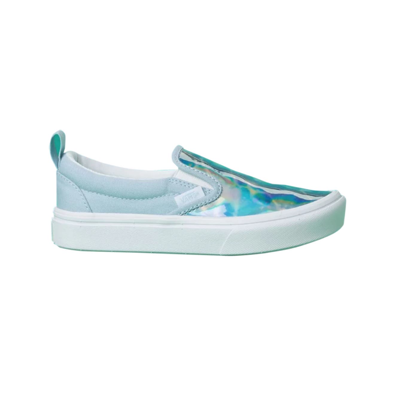 Vans Autism Acceptance ComfyCush Slip-On Blue Sneakers Iridescent Toddler Size 7.5