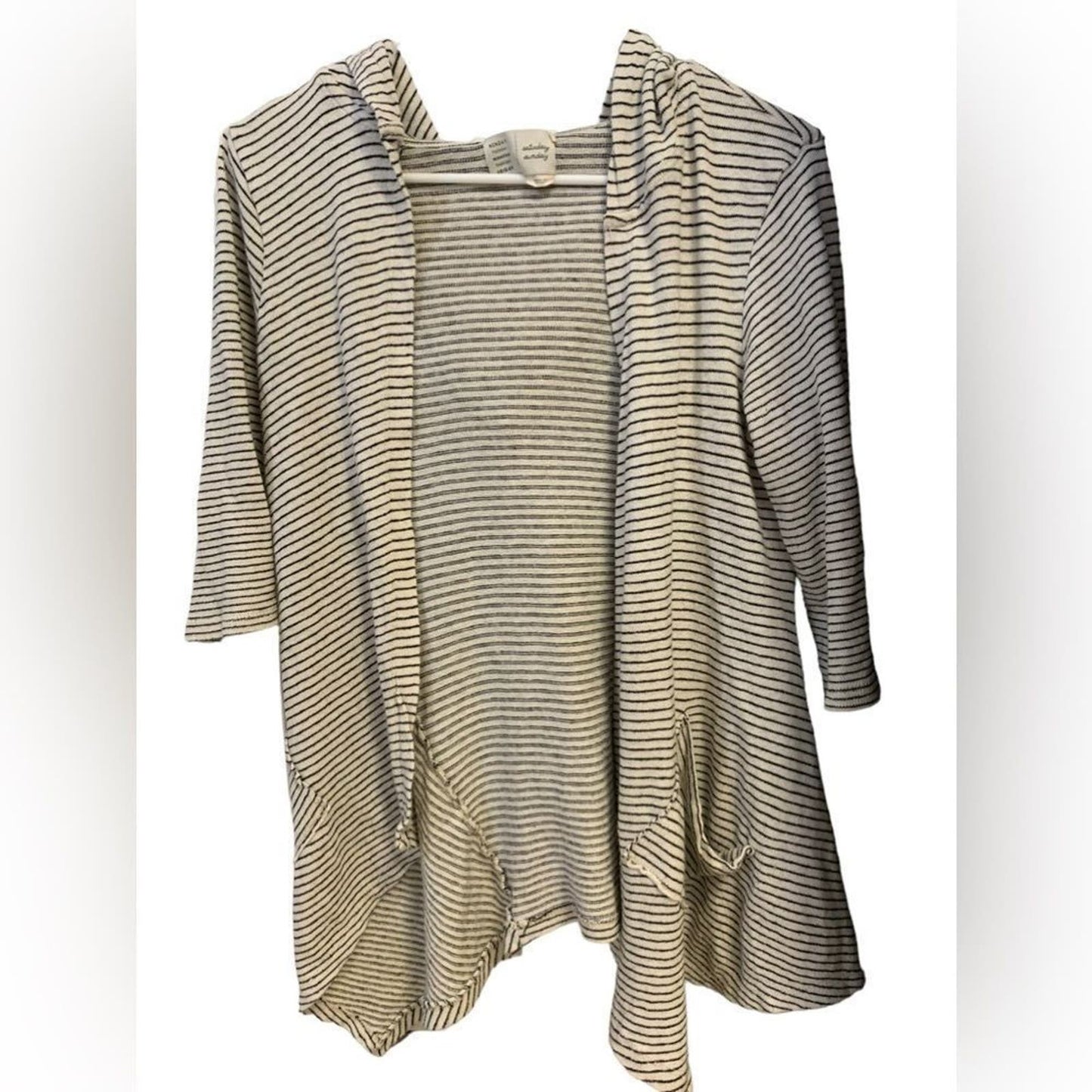 Anthropologie Saturday Sunday Stripe Hooded Cardigan Sweater Women's