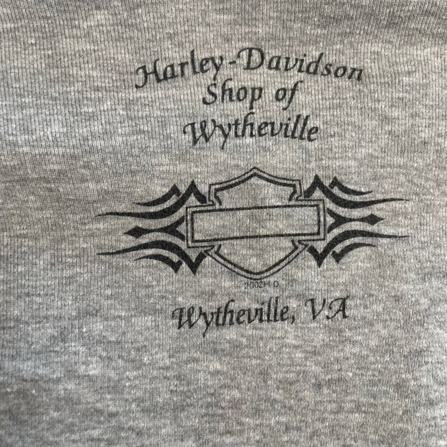 Women's Y2K Vintage Harley Davidson Grey Long Sleeve T-Shirt Size Large