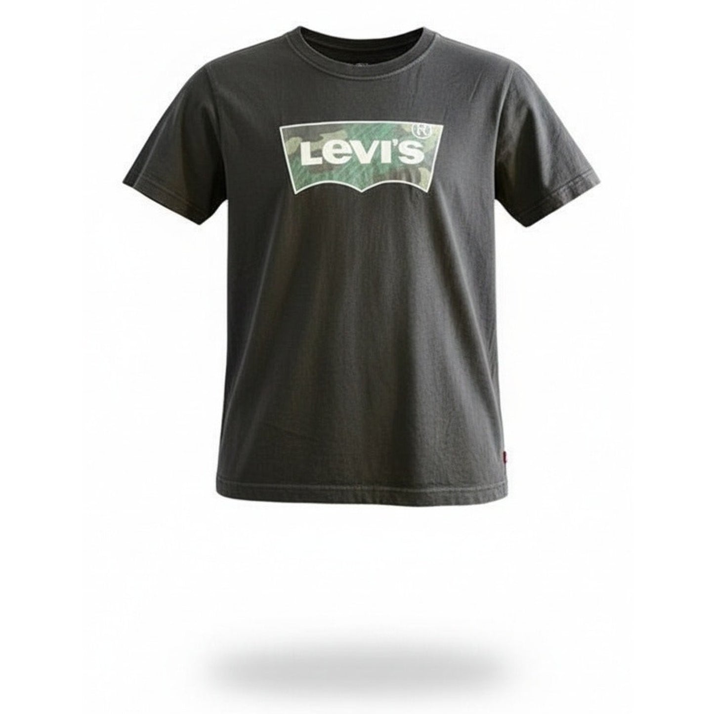 Levi's T-Shirt Boys XL Black Short Sleeve Graphic Camo Batwing Logo