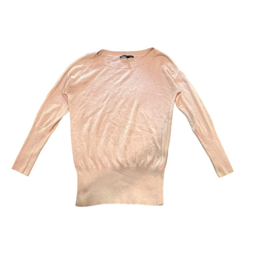 White House Black Market Women’s Medium Light Pink Crew Neck Pullover Sweater