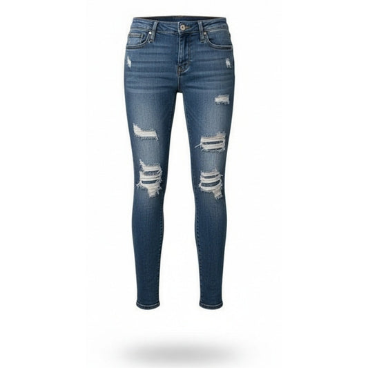 PacSun Los Angeles Jegging Jeans Womens Size 23 Dark Wash Distressed