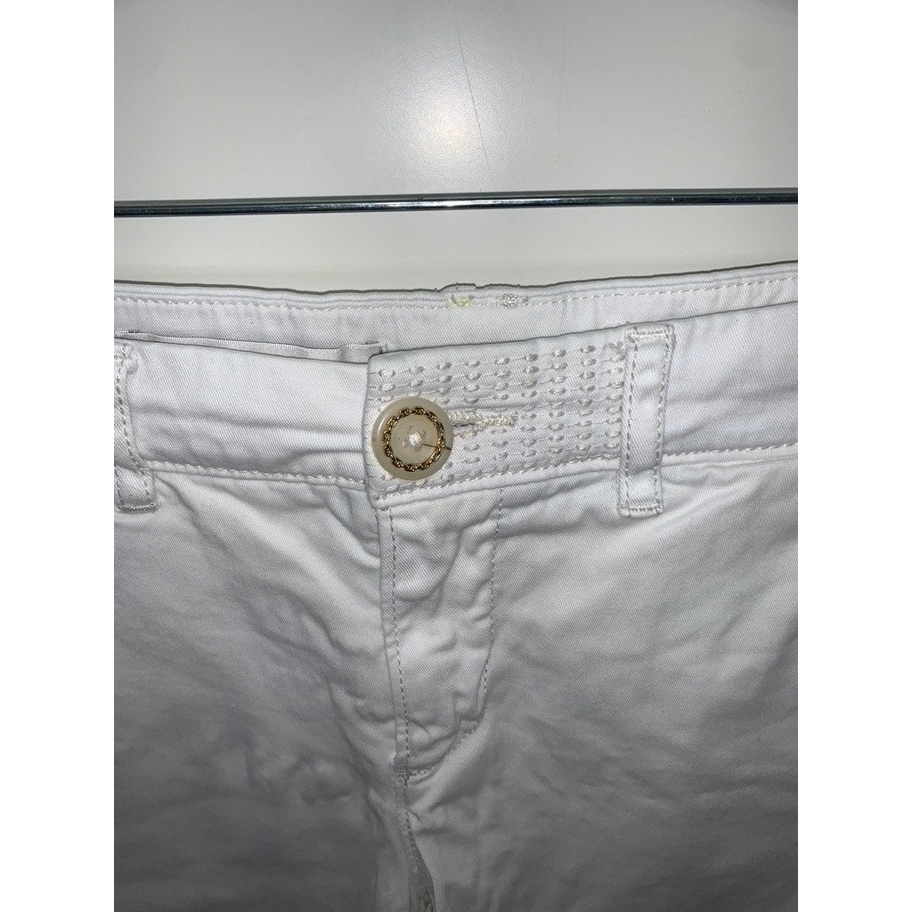 Pilcro & The Letterpress Women's White Bermuda Shorts Size 28 Casual Summer