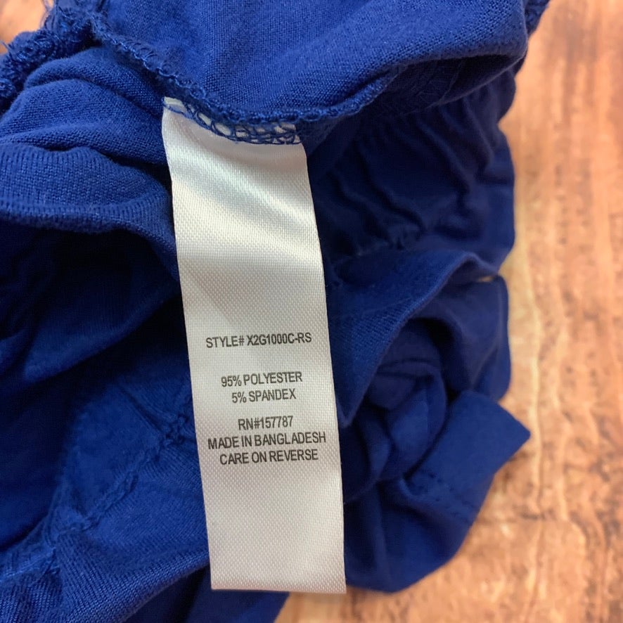 Jolie & Joy Blue Paperbag Waist Shorts Size 1X Tie Belt