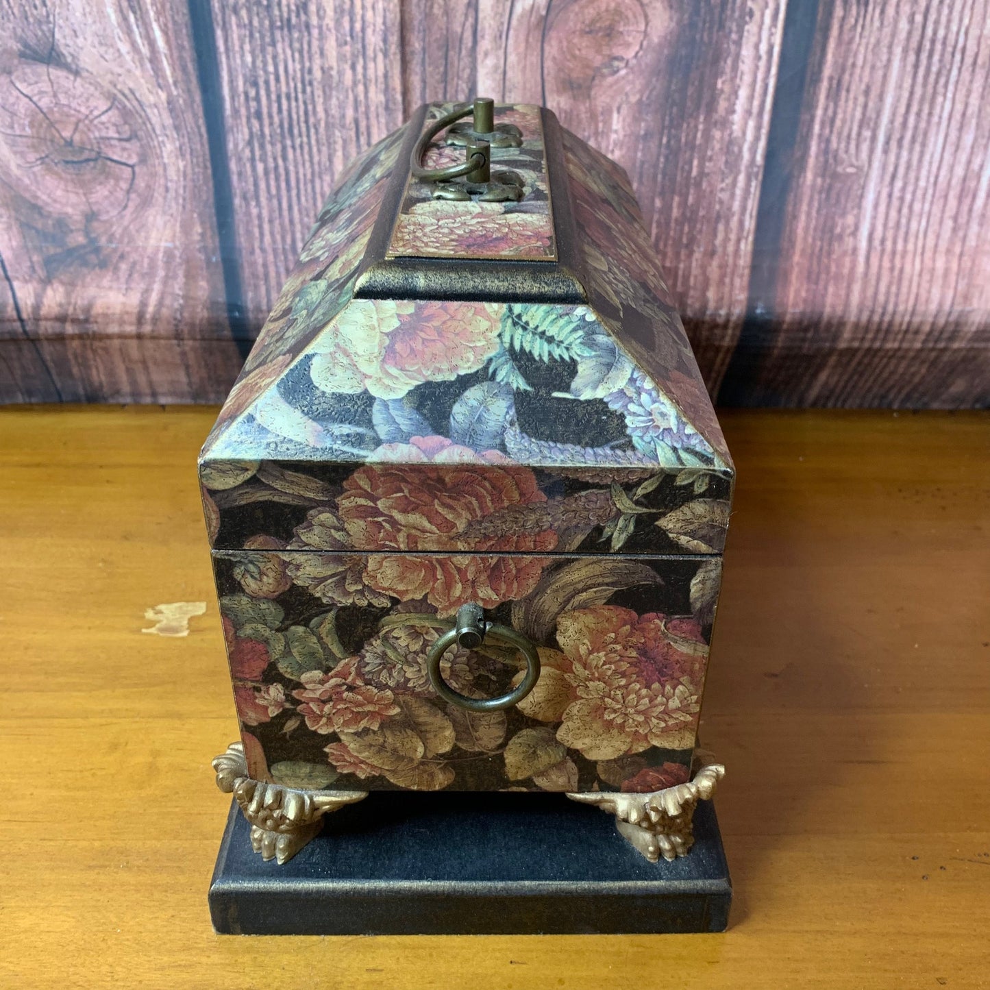 Anister Gifts Inc Vintage Floral Storage Box Hinged Lid