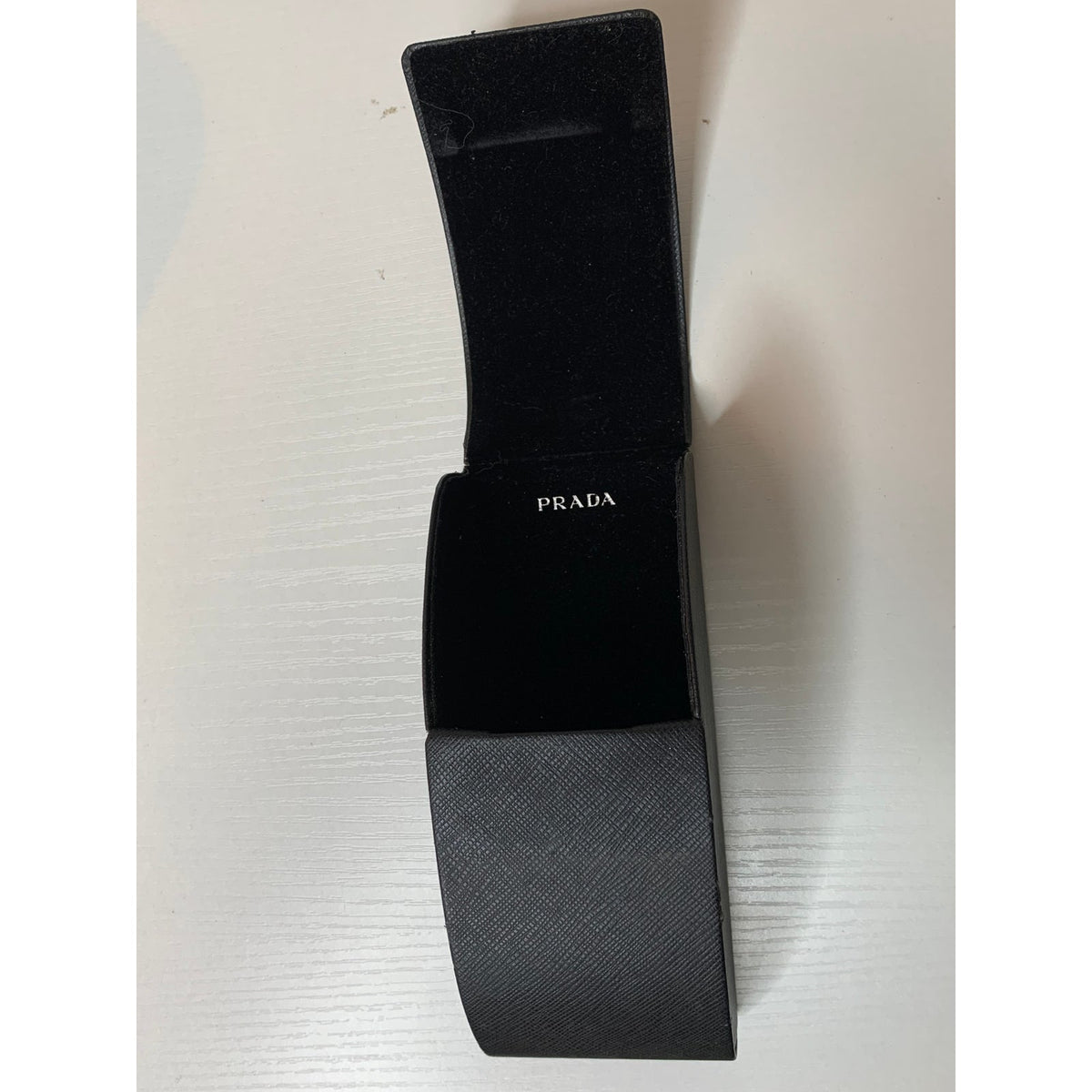 Prada Eyeglass/Sunglasses Case Unisex One Size Black Logo Solid Modern