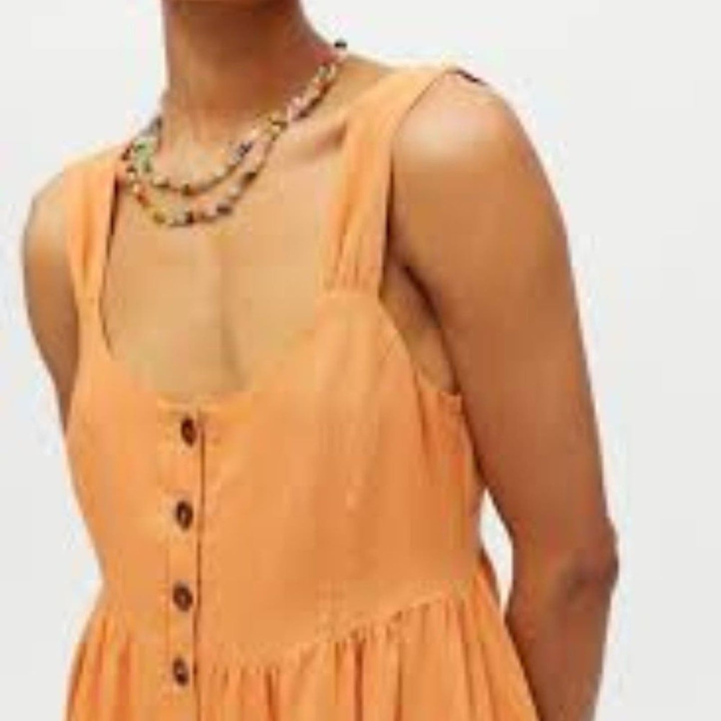 Urban Outfitters Pia Tiered Button-Front Romper Dress Size Large