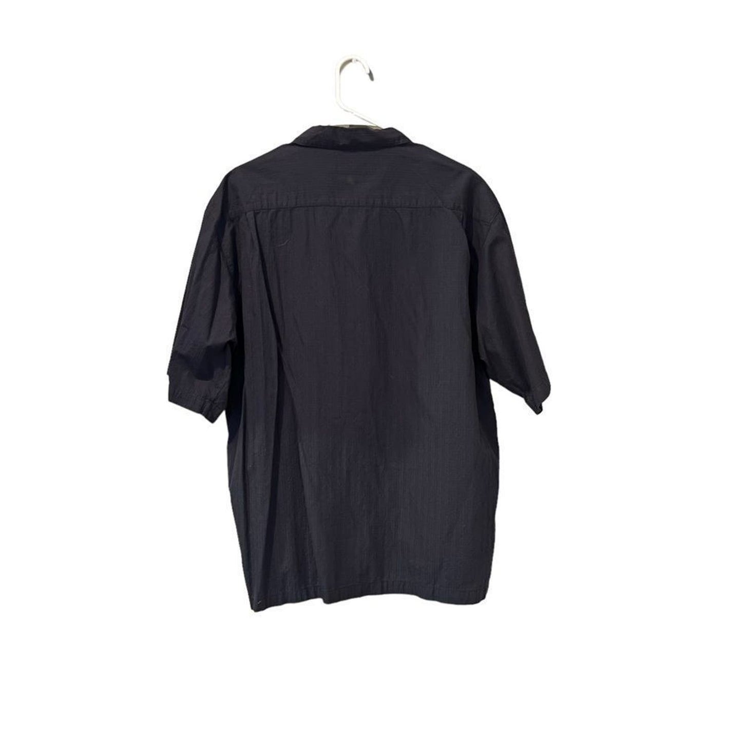 Vintage Men's XL Wrangler Rugged Wear Button Down Navy Blue Shirt