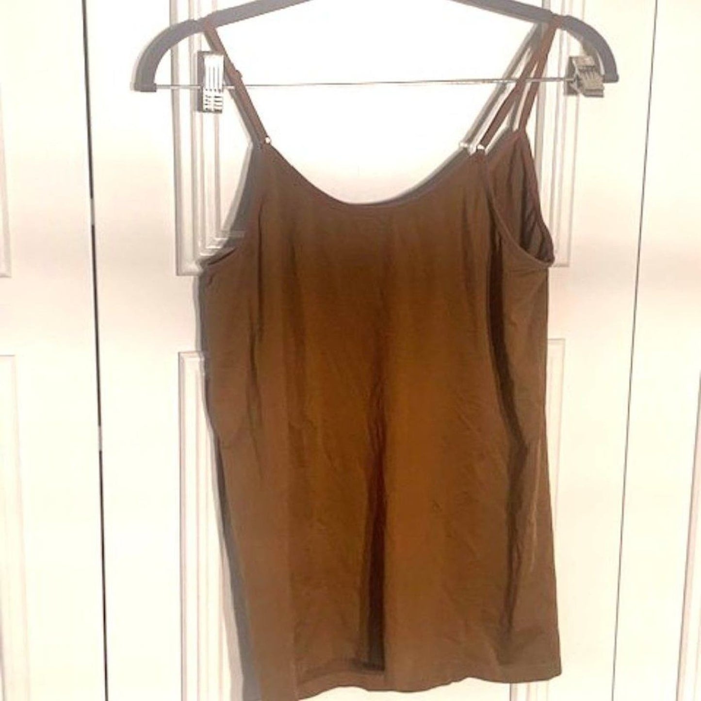 Brown Scoop Neck Compression Cami Control Body Shapewear EUC