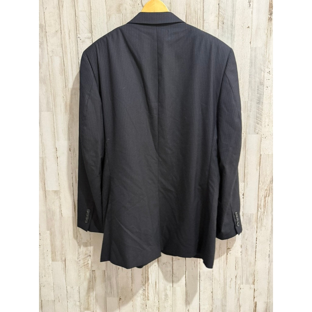 Jos. A Bank Men's Black Pinstripe Wool Blazer Size 42L