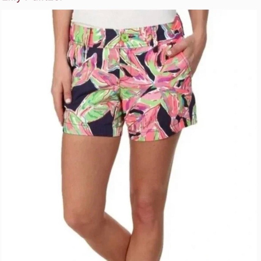 Lilly Pulitzer The Callahan Short Vias Palmetto Leaf Print Size 0 Multicolor