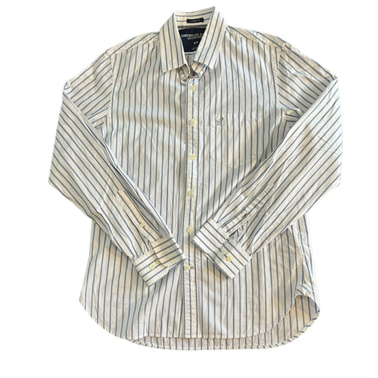 American Eagle Men's Vintage Fit Striped Button Down Shirt Size Small