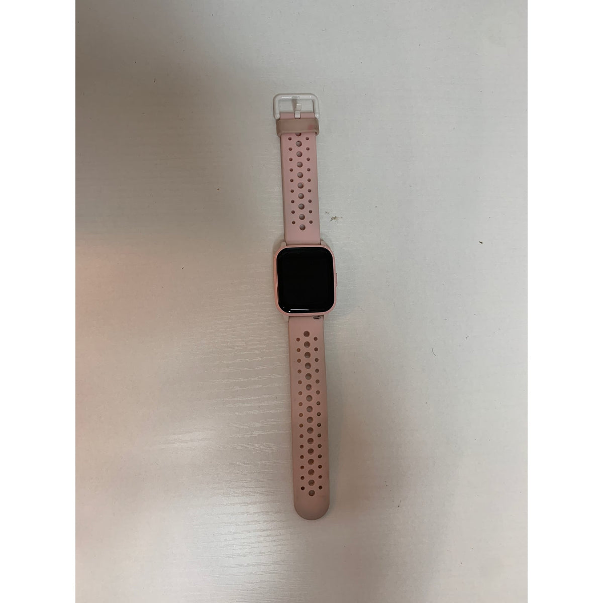 Womens Pink Smart Watch Square Fitness Tracker Heart Rate Sport Band Not Tested